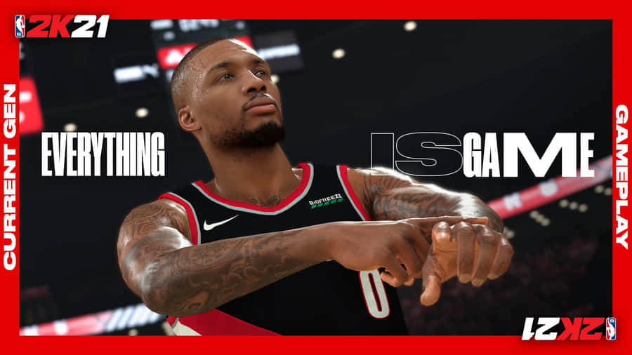 Mesmerizing Gameplay Action Shot From Nba 2k21 Wallpaper
