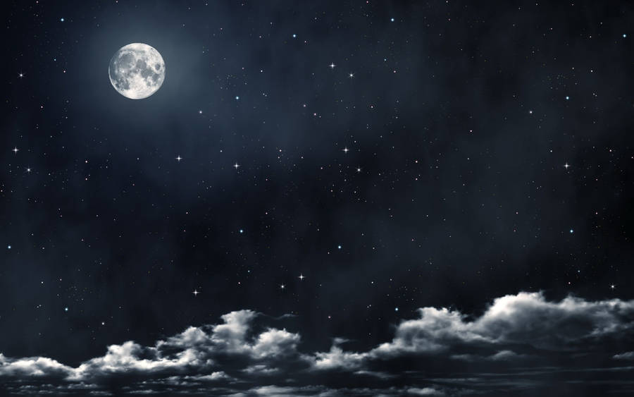 Mesmerizing Moonlit Sky Wallpaper