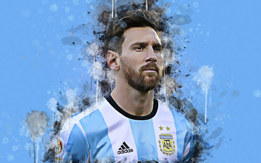 Messi 4k Ultra Hd Splatter Wallpaper