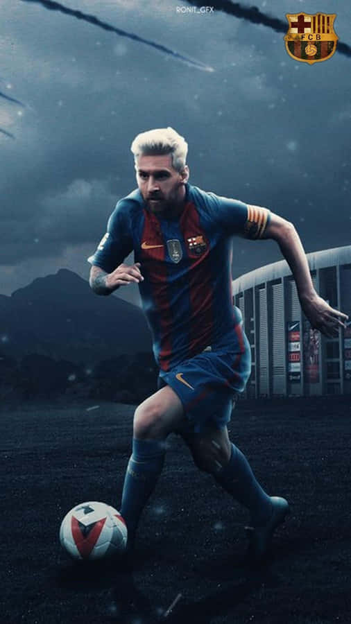 Messi And His Trusty Iphone Wallpaper