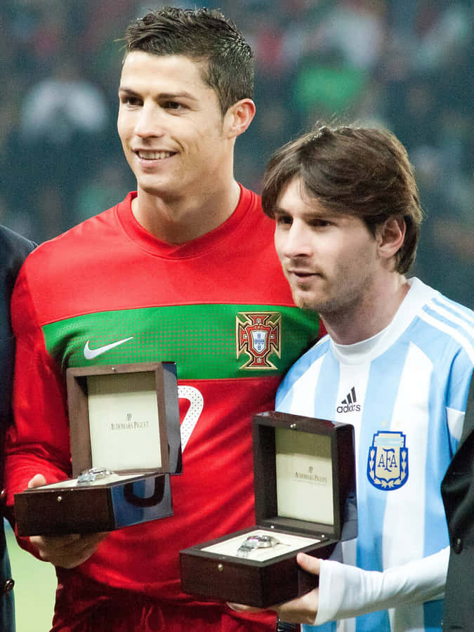 Messiand Ronaldo Award Ceremony4 K Wallpaper