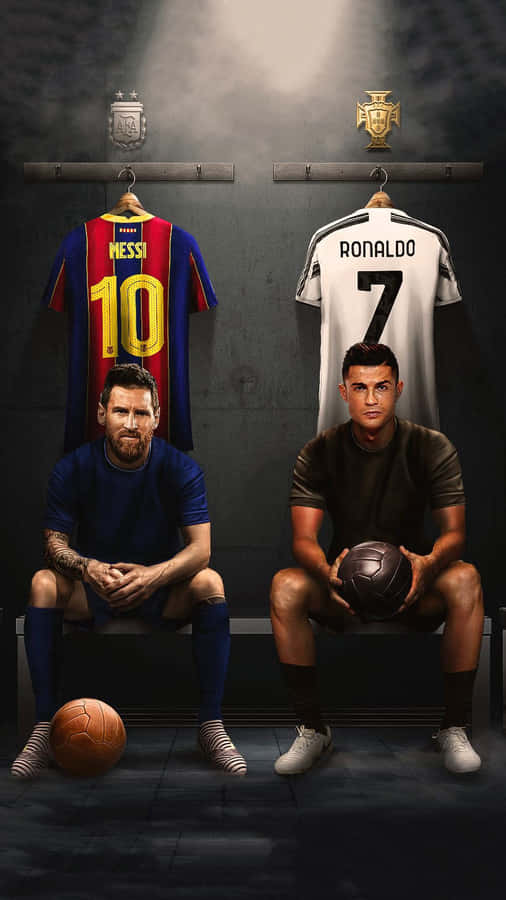 Messiand Ronaldo Soccer Legends4 K Wallpaper