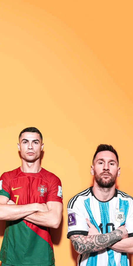 Messiand Ronaldo Soccer Stars4 K Wallpaper