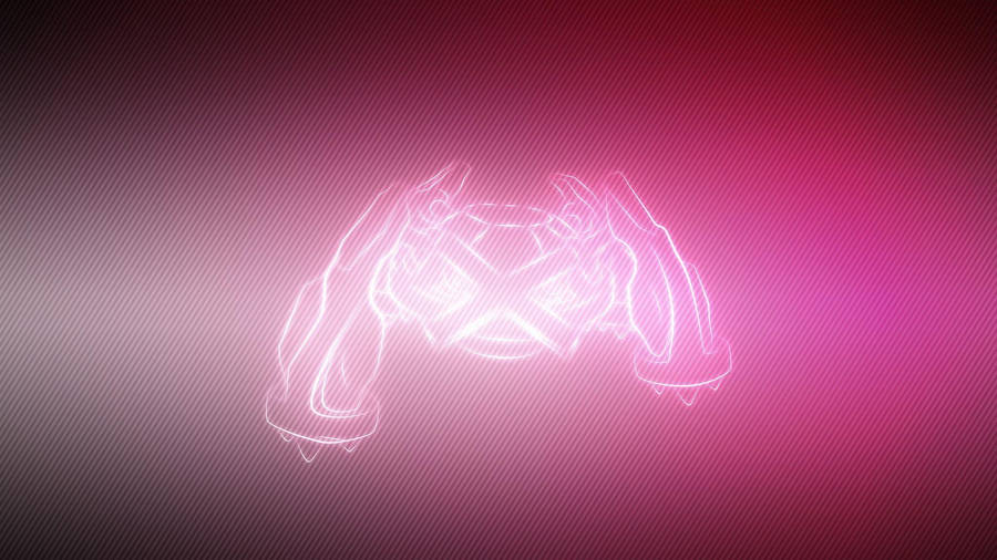 Metagross Outline Pink Glow Wallpaper