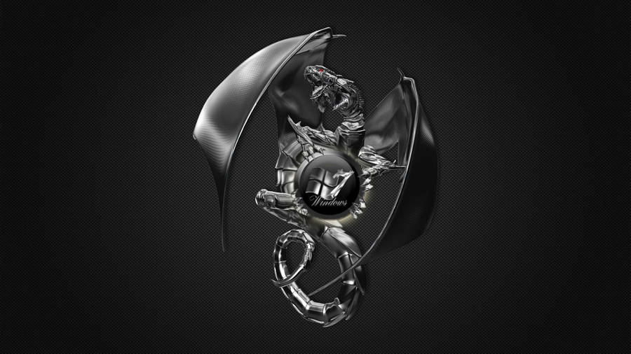 Metal Dragon Dark Windows Wallpaper