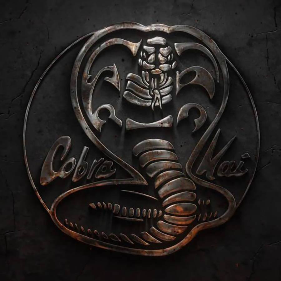 Metal-engraved Cobra Kai Phone Wallpaper