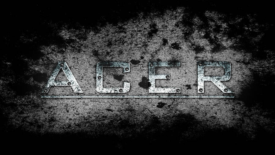 Metallic Black And White Acer Logo Wallpaper