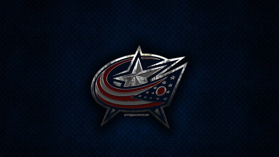 Metallic Columbus Blue Jackets Logo Wallpaper