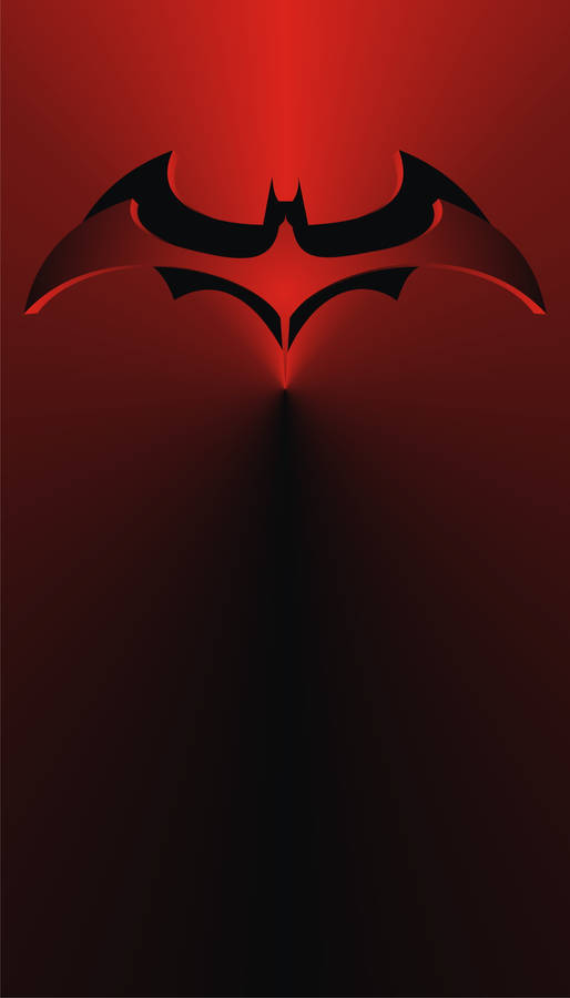 Metallic Red Batman Logo Iphone Wallpaper