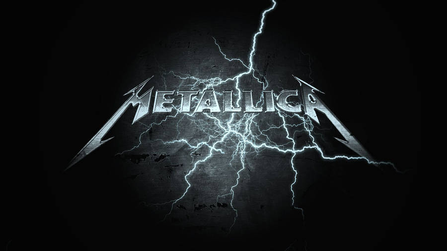 Metallica Logo In Lightning Wallpaper
