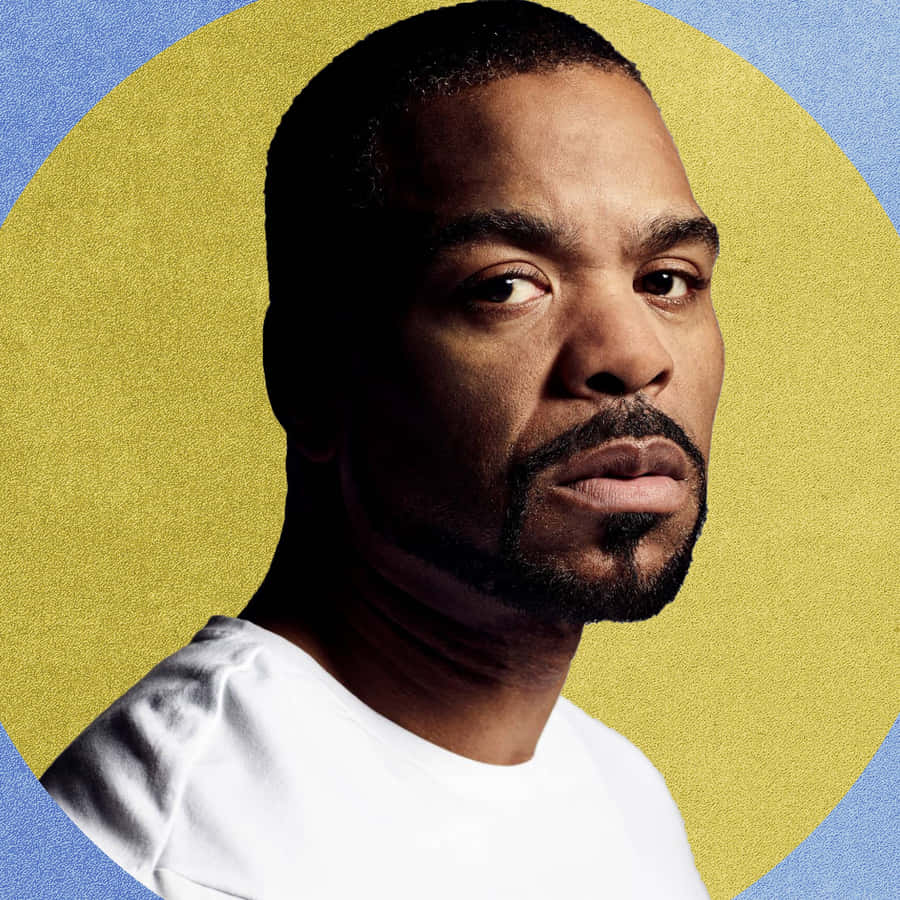 Method Man Portrait Blue Yellow Background Wallpaper