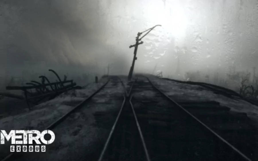 Metro Exodus Train Tracks 3440x1440 Wallpaper