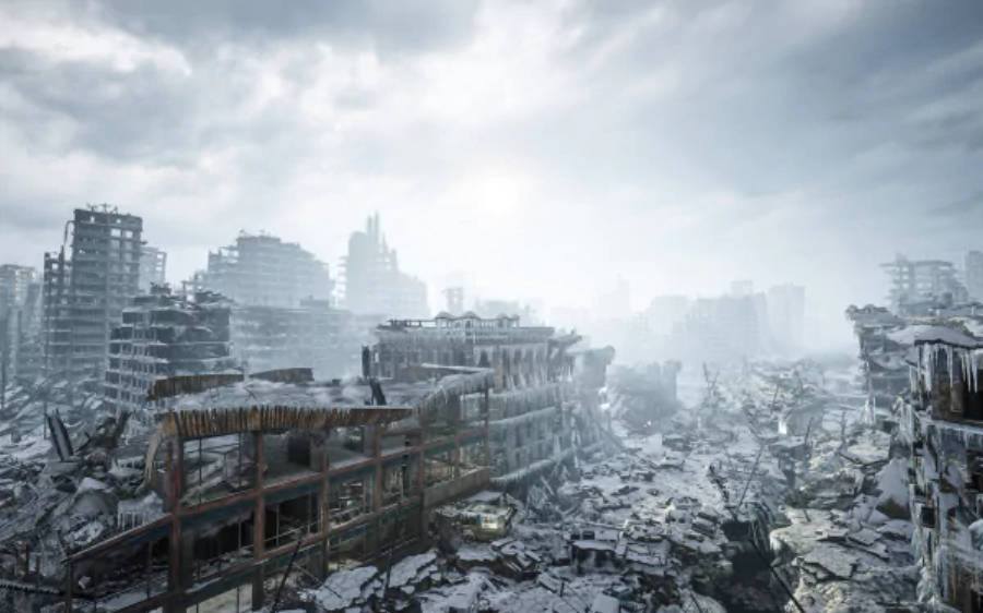 Metro Exodus Winter City 3440x1440 Wallpaper