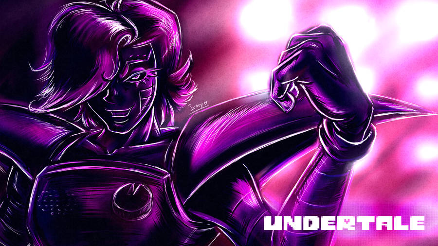 Mettaton Black Purple Wallpaper