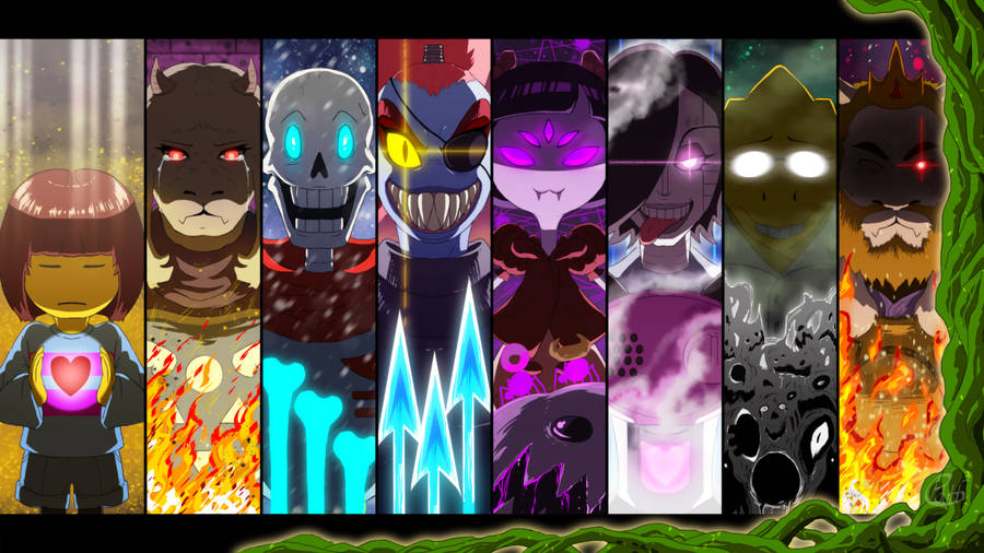 Mettaton Undertale Character Collage Wallpaper