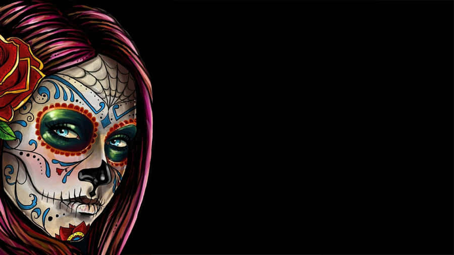 Mexican Woman Dark Aesthetic Artwork Wallpaper