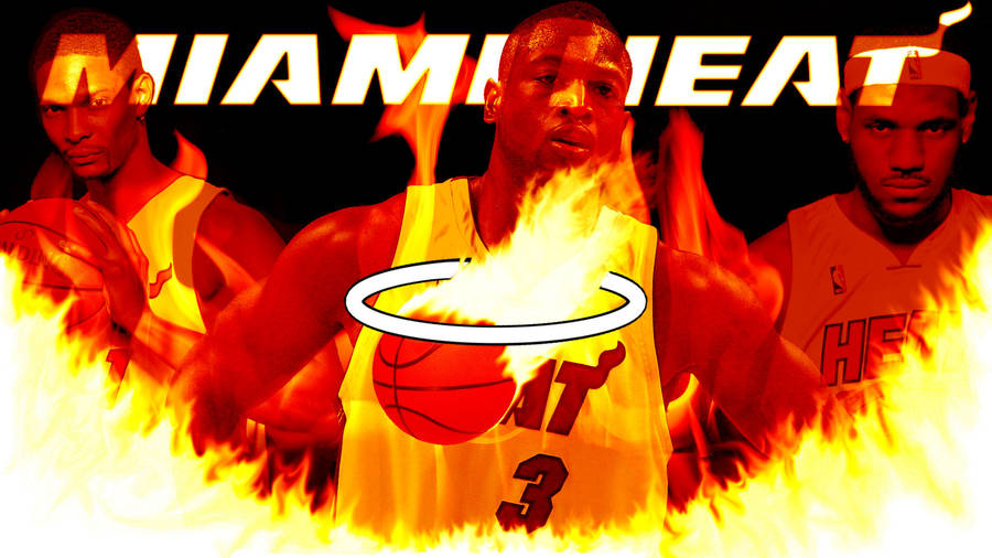 Miami Heat On Fire Wallpaper