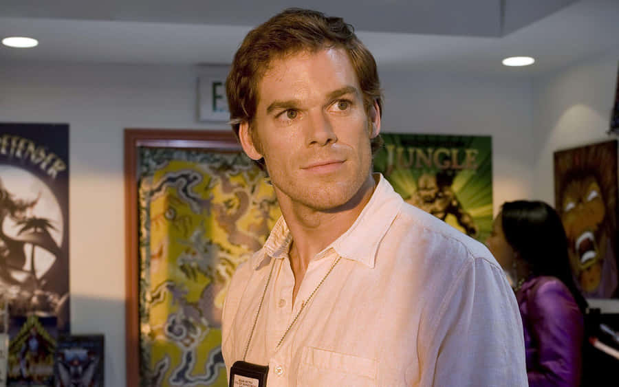 Michael C. Hall In His Iconic Role As Dexter Morgan Wallpaper