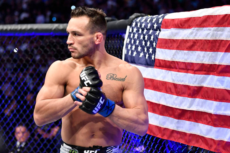 Michael Chandler Clasping Hands Flag Wallpaper