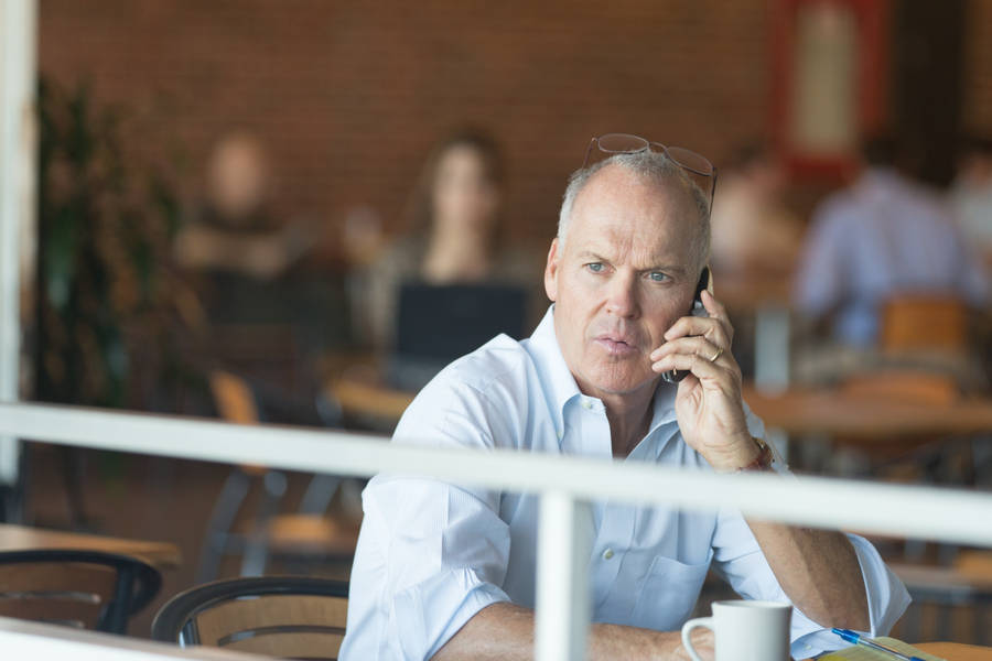 Michael Keaton Answering A Call Wallpaper