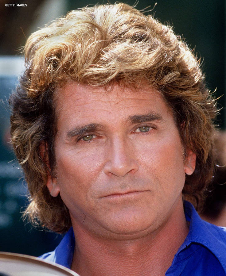 Michael Landon In Blue 1985 Wallpaper