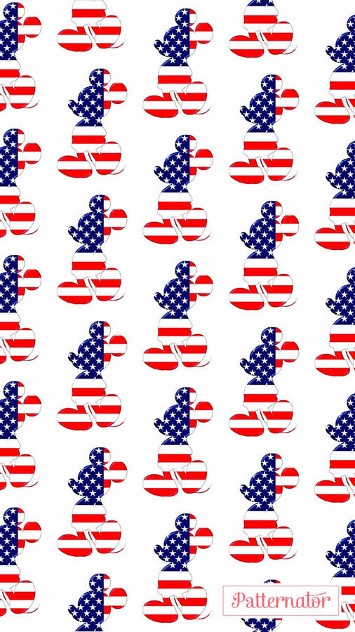 Mickey American Flag Cool Iphone Wallpaper