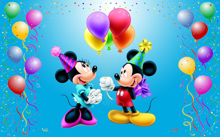 Mickey And Minnie Mouse Birthday Wallpaper