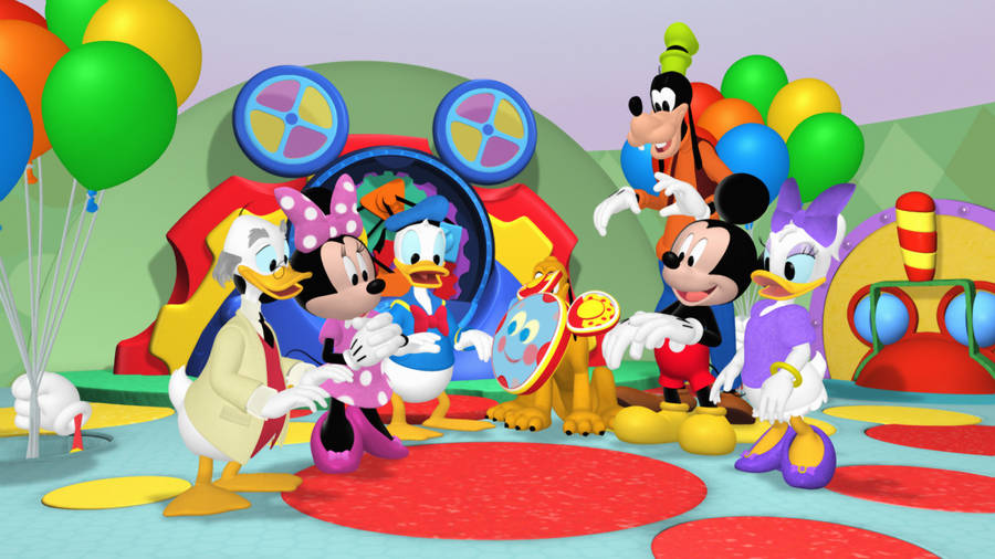 Mickey Mouse Clubhouse Party Gathering Wallpaper