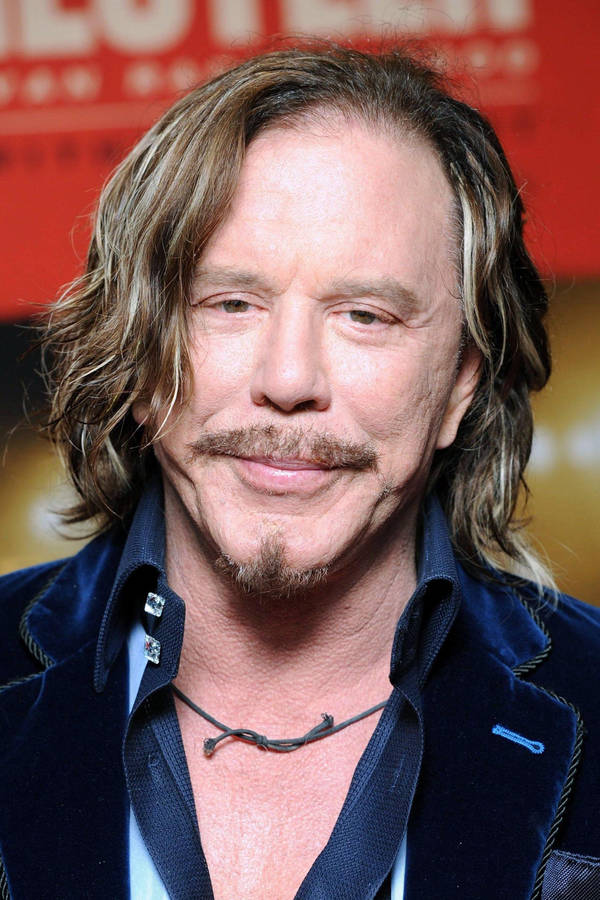 Mickey Rourke At The Wrestler Premiere In London Wallpaper