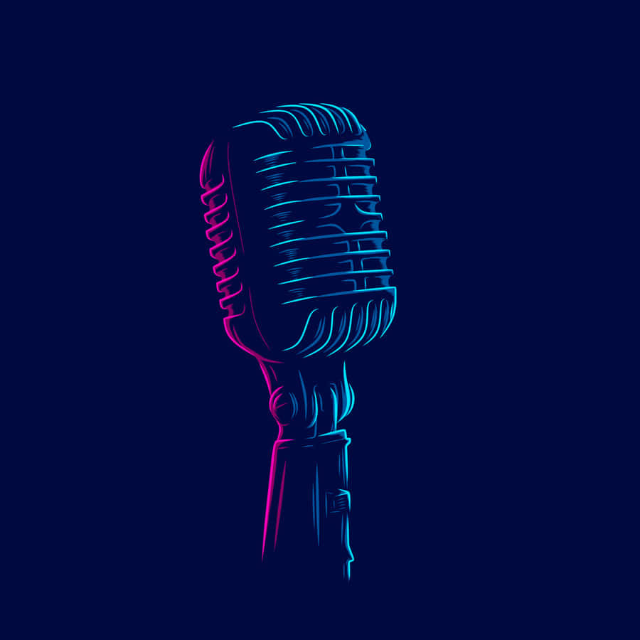 Microphone Vector Art Aesthetic Wallpaper