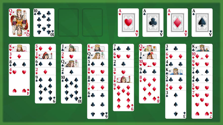 Microsoft Solitaire Default Computer Game Wallpaper