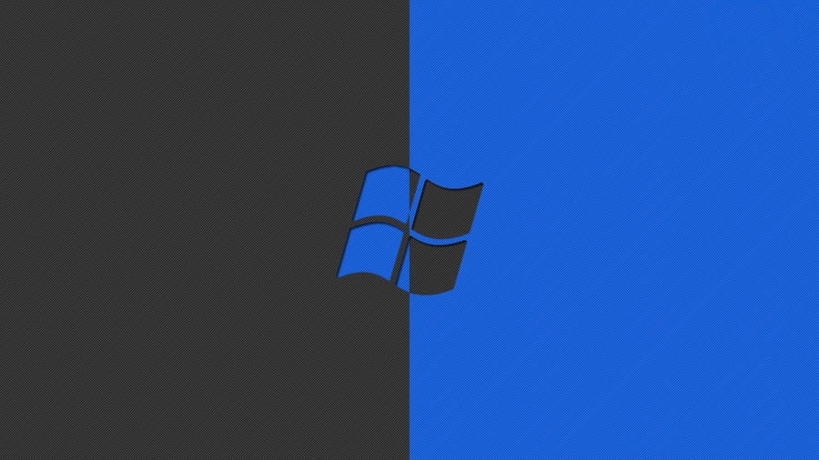 Microsoft Split Black And Blue Logo Wallpaper