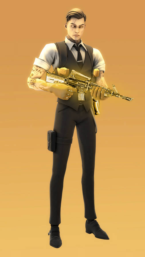 Midas Fortnite Golden Poster Wallpaper