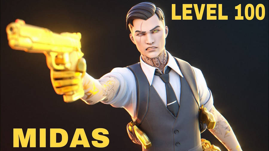 Midas Fortnite Level 100 Wallpaper