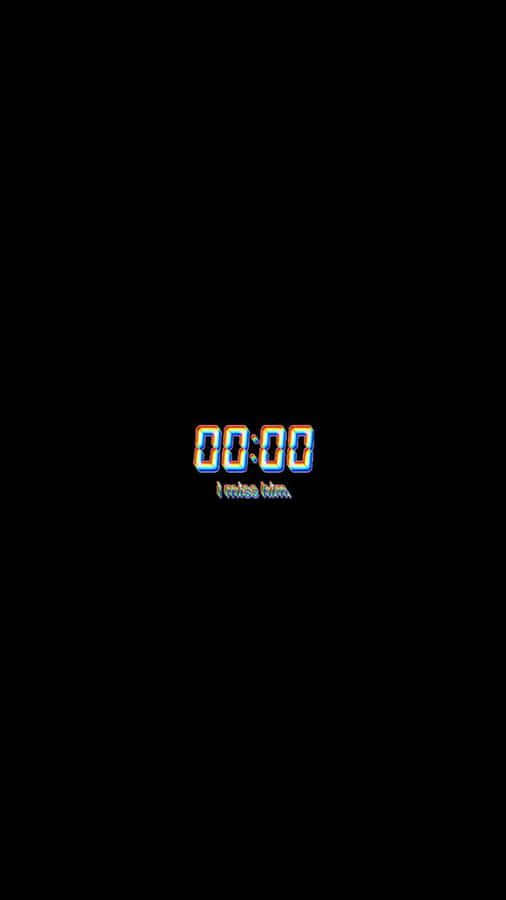 Midnight Digital Clock Illustration Wallpaper