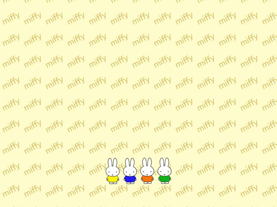 Miffy Typography Pattern Wallpaper