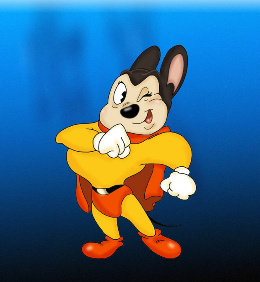 Mighty Mouse Cartoon Portrait Wallpaper