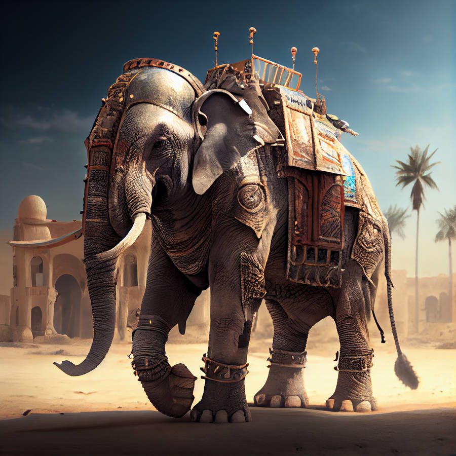 Mighty War Elephant Of Carthage Wallpaper