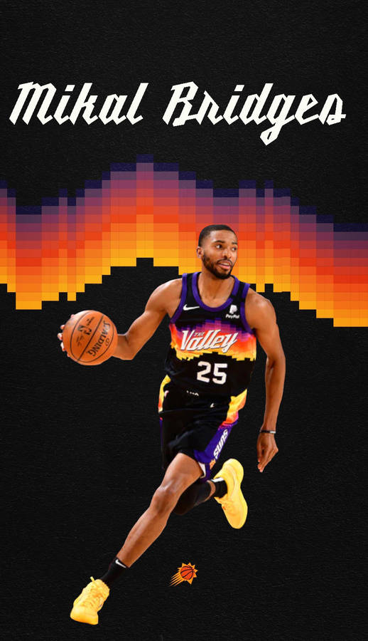 Mikal Bridges Digital Artwork Wallpaper