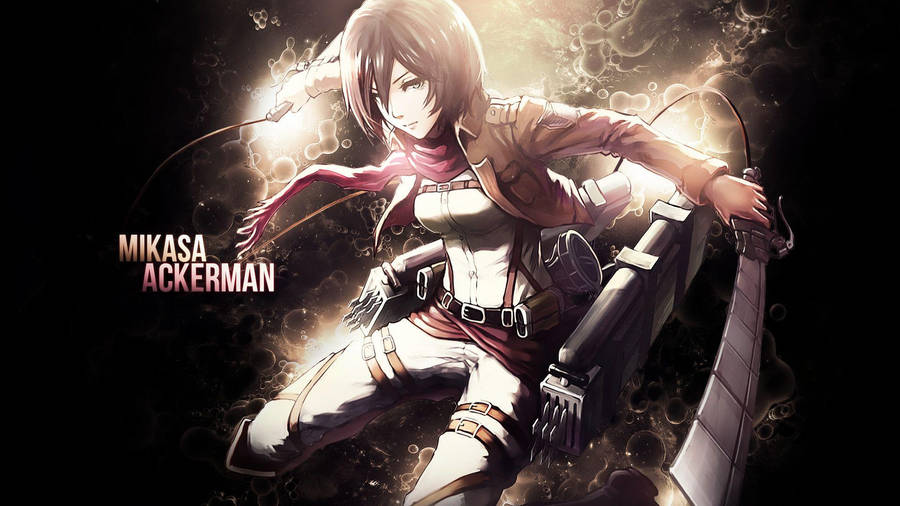 Mikasa Ackerman Bubbles Wallpaper