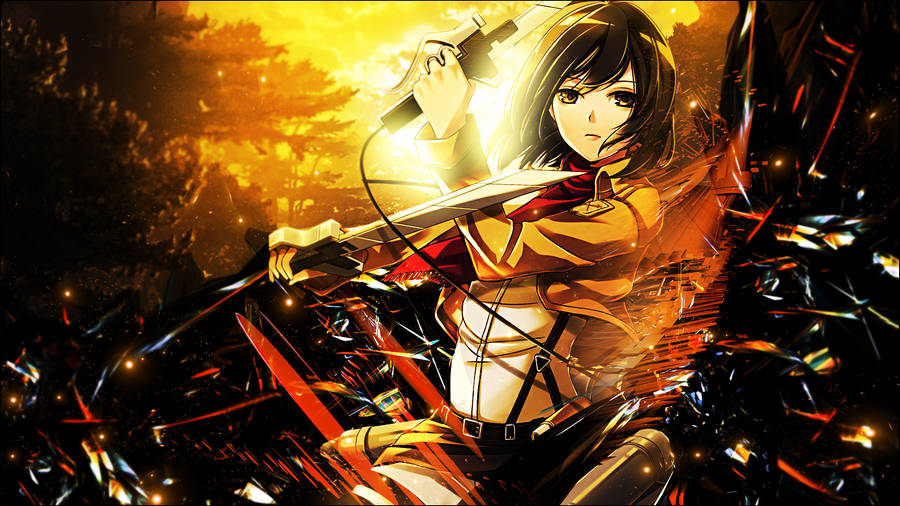 Mikasa Ackerman Expressionless Wallpaper