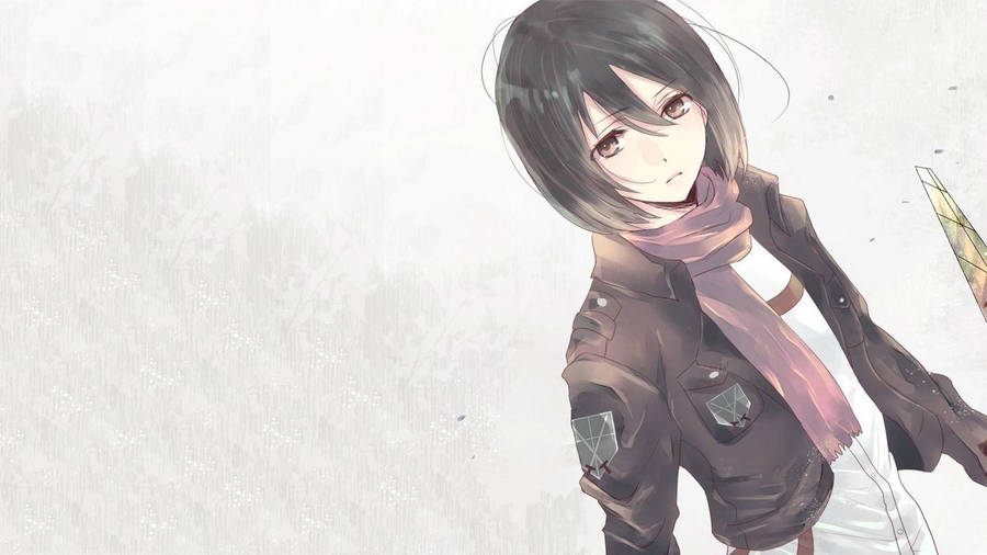 Mikasa Looking Upwards Wallpaper