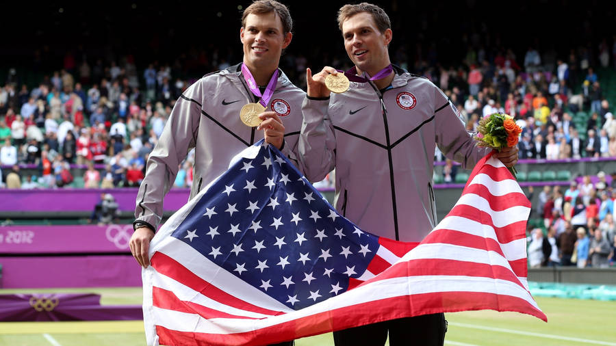 Mike Bob Bryan With American Flag Wallpaper