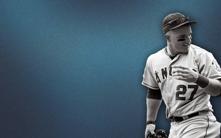 Mike Trout Minimalist Wallpaper