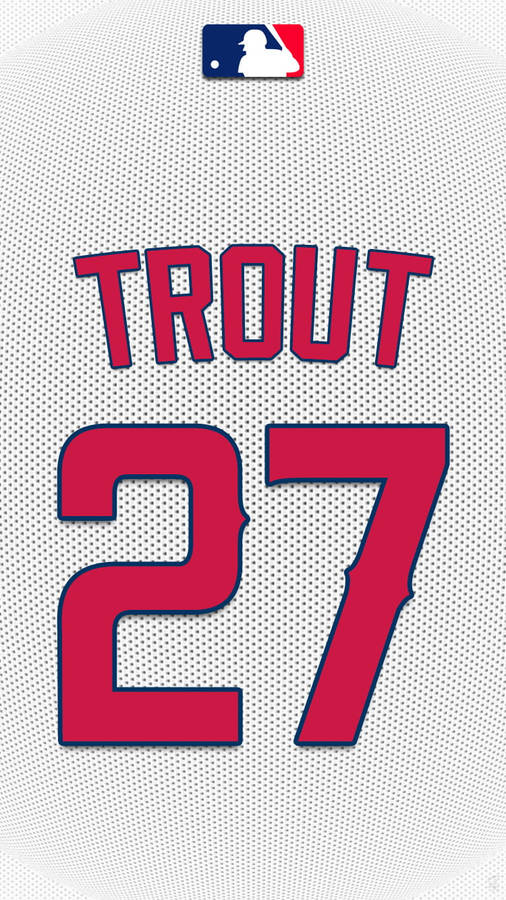 Mike Trout White Jersey Wallpaper