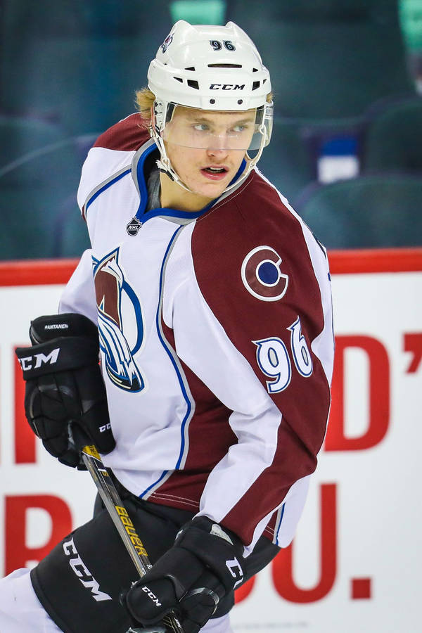 Mikko Rantanen In Close-up - A Look Of Determination Wallpaper