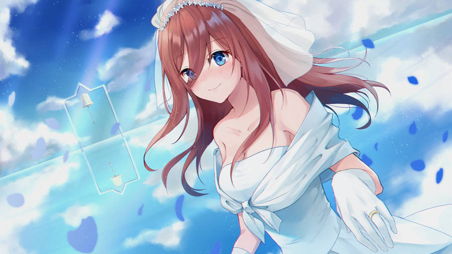 Miku In A Wedding Dress Wallpaper