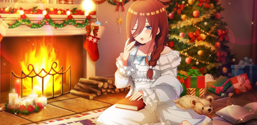 Miku Nakano Christmas Eve Wallpaper