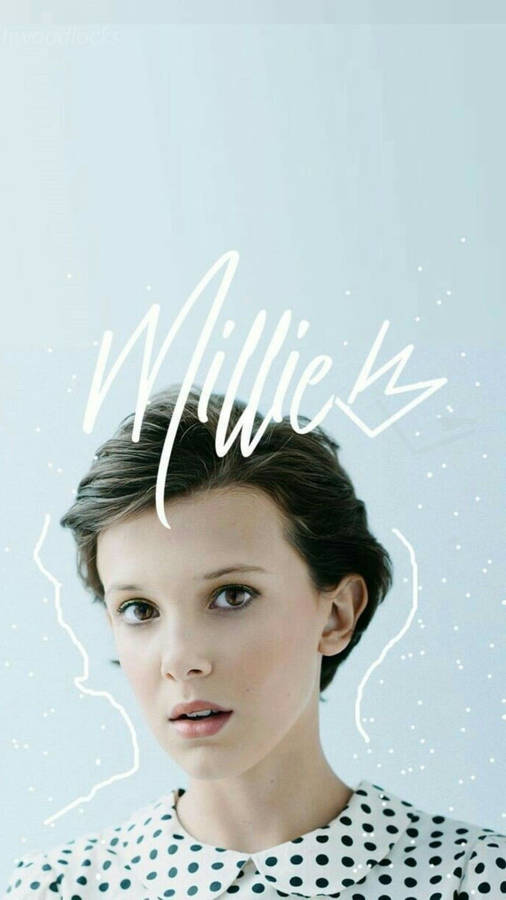 Millie Bobby Brown Minimalist Fan Art Wallpaper