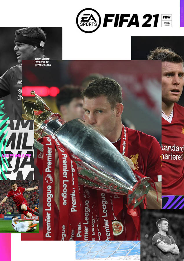 Milner Kissing The Fifa 21 World Cup Trophy Wallpaper